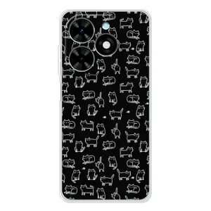 Чохол з принтом для Tecno Spark Go 2025 (AlphaPrint) Модні коти (Маленькі котики)