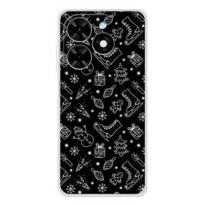 Новорічні, Святкові Чохли для Tecno Spark Go 2025 - 2024 год (Новорічний фон)