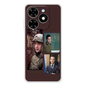 Чохол для Tecno Spark Go 2025 (AlphaPrint - с принтом Зеленського) (Президент)