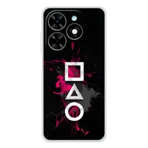 Чохол Гра в кальмара для Tecno Spark Go 2025 (Символи Гра кальмара)