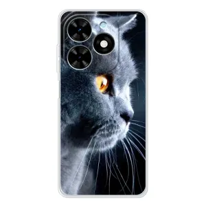 Чохли з Котиками для Tecno Spark Go 2025 (VPrint) (Сірий Кіт)