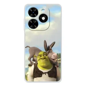 Чохол з мультфільмом Шрек на Tecno Spark Go 2025 (Шрек та Осел)