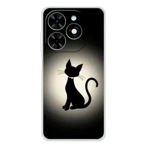 Чохол з принтом для Tecno Spark Go 2025 (AlphaPrint) Модні коти (Силует котика)