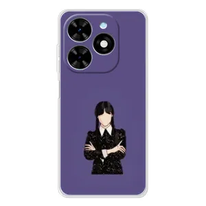 Чохли Венсдей на Tecno Spark Go 2025 Уенсдей (AlphaPrint) (Венздей у чорному)