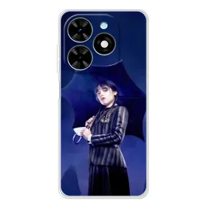 Чохли Венсдей на Tecno Spark Go 2025 Уенсдей (AlphaPrint) (Венздей з парасолькою)