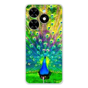 Чохол з пташками на Tecno Spark Go 2025 (VPrint) (Яскравий Павлин)