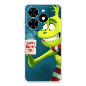 Різдвяні Чохли для Tecno Spark Go 2025 (VPrint) (Зелений Грінч)