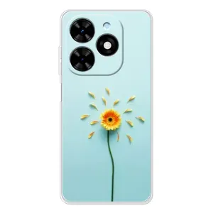 Чехлы с Цветами для Tecno Spark Go 2025 (VPrint) (Желтый цветок)