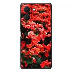 Чехлы с Цветами для TECNO Spark Go 3 (VPrint) (Цветы красные)