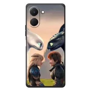 Чехол как приручить дракона на TECNO Spark Go 3 (Иккинг и Астрид)