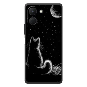 Чехол с принтом для TECNO Spark Go 3 (AlphaPrint) Модные коты