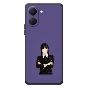 Чехлы Венсдей на TECNO Spark Go 3 Уэнсдей (AlphaPrint) (Уэнздей в черном)