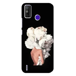 Чехлы (ART) Цветы на TECNO Spark Power 2 (LC8) (VPrint) (Білі квіти)