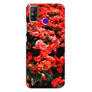 Чехлы с Цветами для TECNO Spark Power 2 (LC8) (VPrint) (Цветы красные)