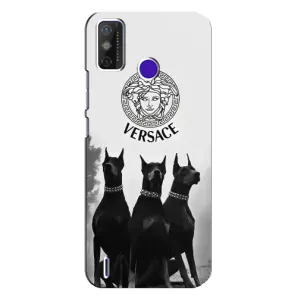 Чохли VERSACE для ТЕЦНО Спарк Павер 2 (LC8) (PREMIUMPrint) (Доберман Версаче)