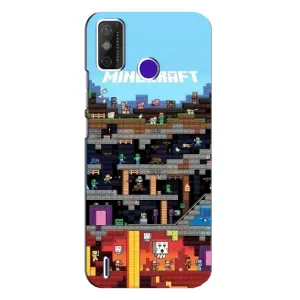 Чохол Майнкрафт на TECNO Spark Power 2 (LC8) (AlphaPrint) Minecraft (фон Minecraft)