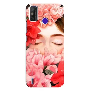 Чехлы (ART) Цветы на TECNO Spark Power 2 (LC8) (VPrint) (Очі в квітах)