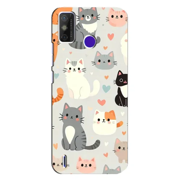 Чохол з принтом «Колаж котів» для TECNO Spark Power 2 (LC8) Чохол з принтом «Колаж котів» для TECNO Spark Power 2 (LC8)