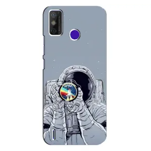Чехол NASA для TECNO Spark Power 2 (LC8) (AlphaPrint) (Космонавт фото)