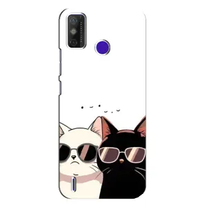 Чохол з малюнком кіт на TECNO Spark Power 2 (LC8) (Коти в окулярах)