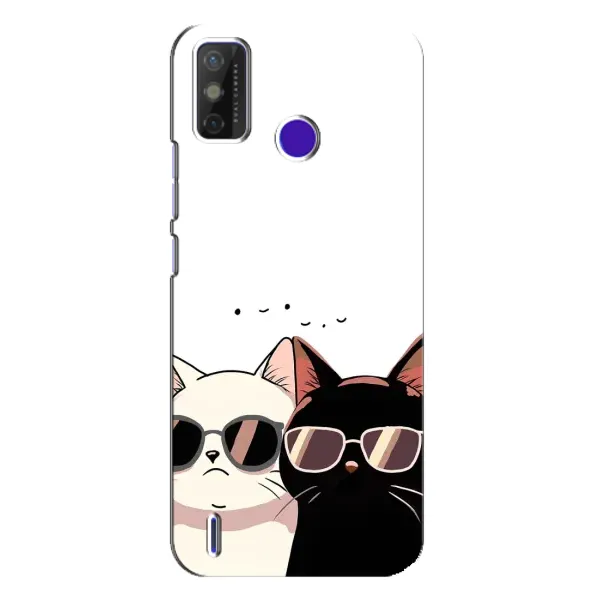 Чохол з принтом «Коти в окулярах» для TECNO Spark Power 2 (LC8) Чохол з принтом «Коти в окулярах» для TECNO Spark Power 2 (LC8)