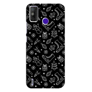 Новорічні, Святкові Чохли для TECNO Spark Power 2 (LC8) - 2024 год (Новорічний фон)