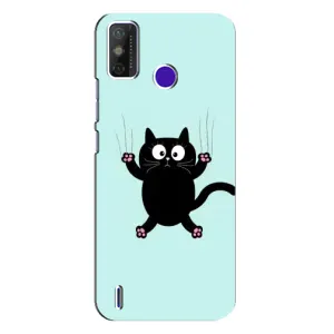 Чохол з принтом для TECNO Spark Power 2 (LC8) (AlphaPrint) Модні коти (Падаючий кіт)