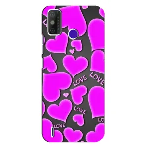 Чехлы для любимой на ТЕЦНО Спарк Павер 2 (LC8) (VPrint) (Pink hearts)
