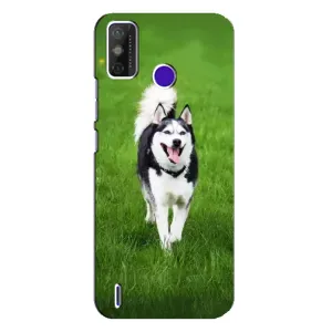Чохол з Хаскі TECNO Spark Power 2 (LC8) - (AlphaPrint) (Радісний Хаскі)