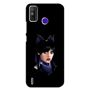 Чехлы Венсдей на TECNO Spark Power 2 (LC8) Уэнсдей (AlphaPrint) (серьезная Уэнздей)