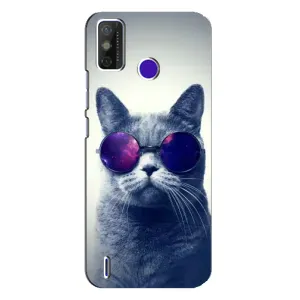 Чохол з принтом для TECNO Spark Power 2 (LC8) (AlphaPrint) Модні коти (Стильний кіт)