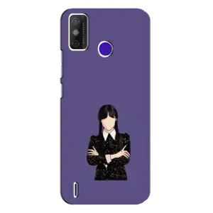 Чехлы Венсдей на TECNO Spark Power 2 (LC8) Уэнсдей (AlphaPrint) (Уэнздей в черном)