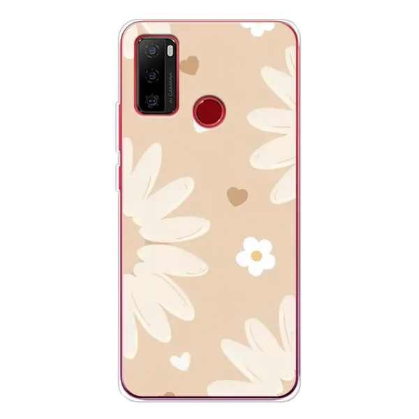 Чехол с принтом «Бежевые цветы» для Ulefone Note 10
