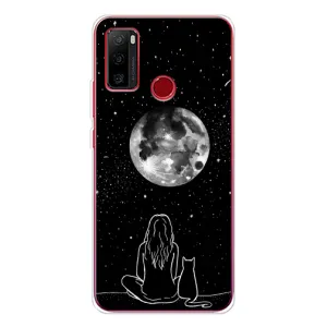 Чохол з принтом «Дівчина з котом» для Ulefone Note 10