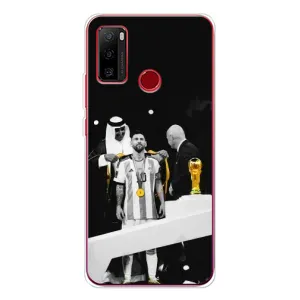 Чехлы для Ulefone Note 10 (Leo чемпион) (AlphaPrint) (Месси в накидке)
