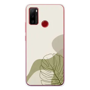 Силиконовый чехол с принтом в цветах на Ulefone Note 10 (Зеленая монстера дизайн)