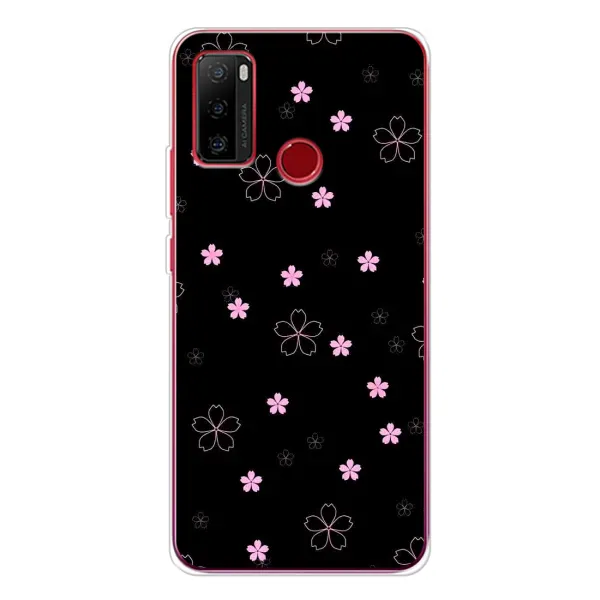 Чехол с принтом «Розовые цветы на черном» для Ulefone Note 10