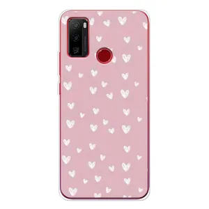 Чехол с принтом «Сердечки на розовом» для Ulefone Note 10
