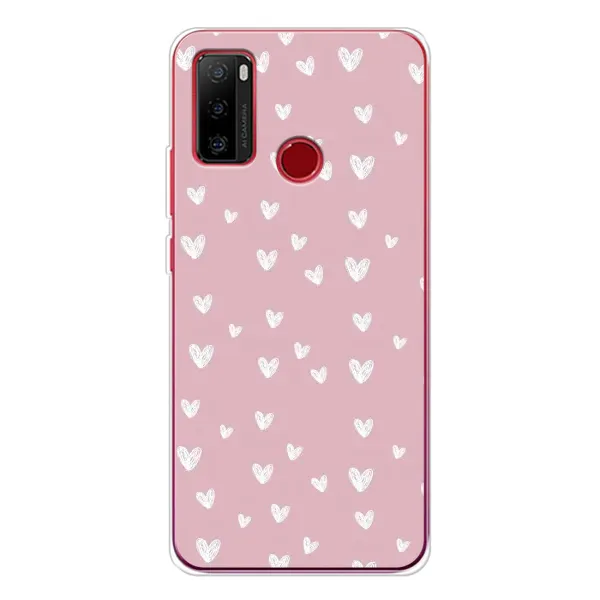 Чехол с принтом «Сердечки на розовом» для Ulefone Note 10