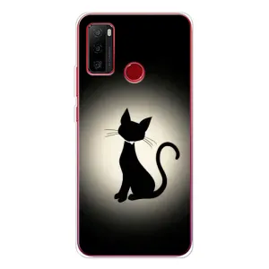 Чехол с принтом «Силуэт котика» для Ulefone Note 10