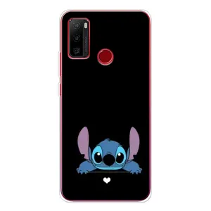 Чехол с принтом Стич на Ulefone Note 10 (Стич на черном)