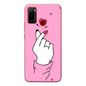 Чехол с принтом для Ulefone Note 10 (AlphaPrint - Знак сердечка)
