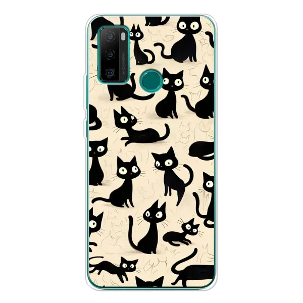 Чохол з принтом «Чорні коти» для Ulefone Note 10P Чохол з принтом «Чорні коти» для Ulefone Note 10P