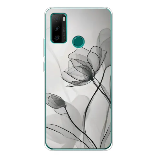 Чохол з принтом «Чорні квіти» для Ulefone Note 10P Чохол з принтом «Чорні квіти» для Ulefone Note 10P