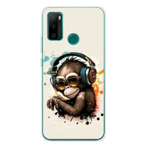 Чехол с принтом «Макака в наушниках» для Ulefone Note 10P