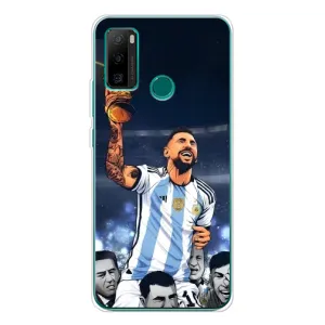 Чехлы для Ulefone Note 10P (Leo чемпион) (AlphaPrint) (Месси с кубком)