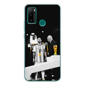 Чехлы для Ulefone Note 10P (Leo чемпион) (AlphaPrint) (Месси в накидке)