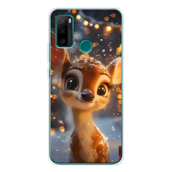 Чехол с принтом «Олененок среди гирлянд» для Ulefone Note 10P