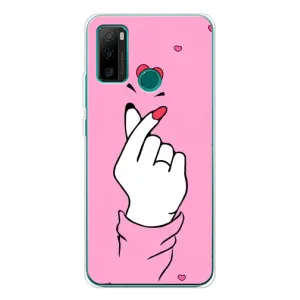 Чехол с принтом для Ulefone Note 10P (AlphaPrint - Знак сердечка)