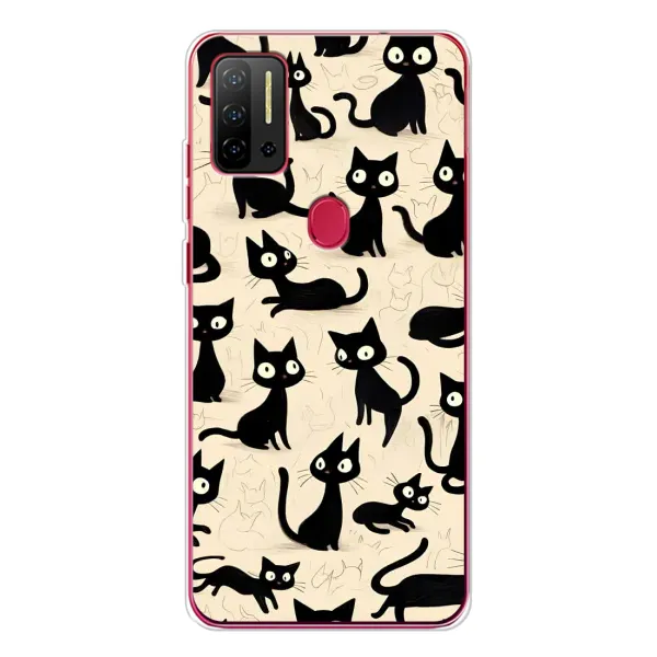 Чехол с принтом «Черные коты» для Ulefone Note 11P Чехол с принтом «Черные коты» для Ulefone Note 11P
